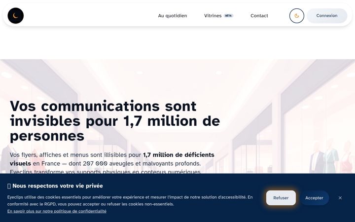 Screenshot of eyeclips.fr