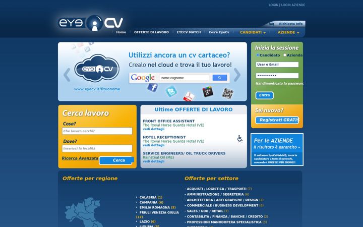 Screenshot of eyecv.it