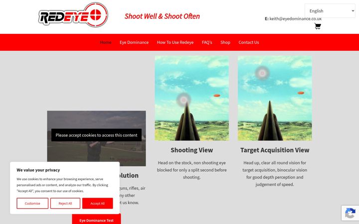 Screenshot of eyedominance.co.uk