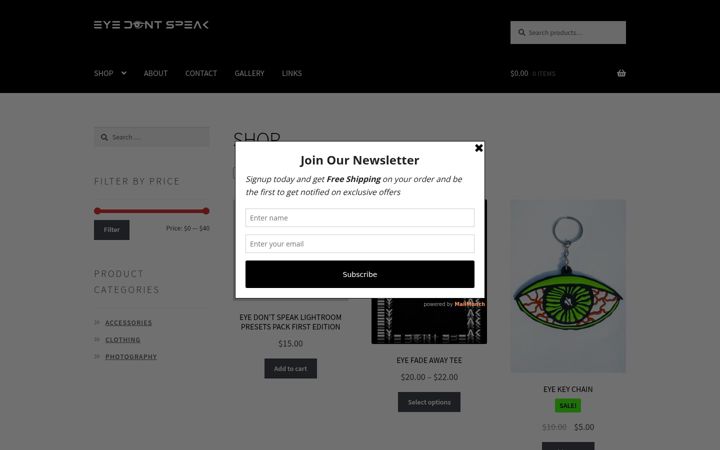 Screenshot of eyedontspeak.com