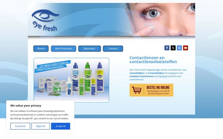 Screenshot of eyefresh.nl