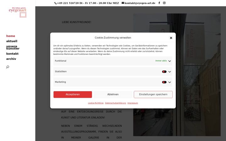 Captură de ecran a eyegen-art.de