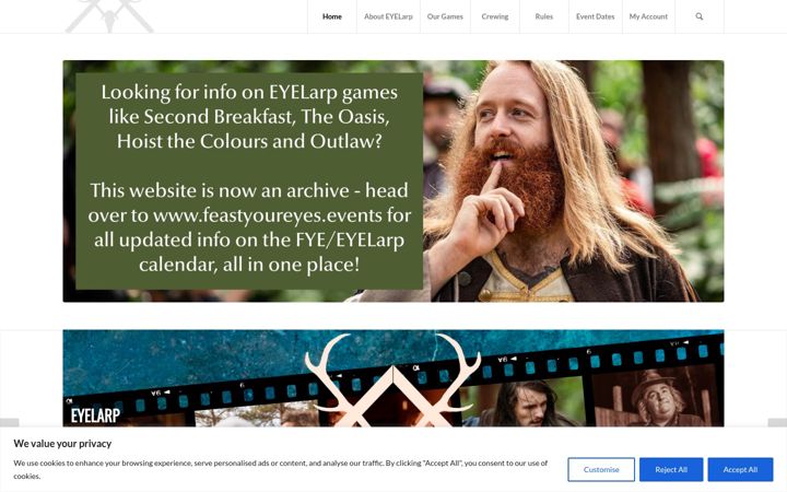 Screenshot of eyelarp.com
