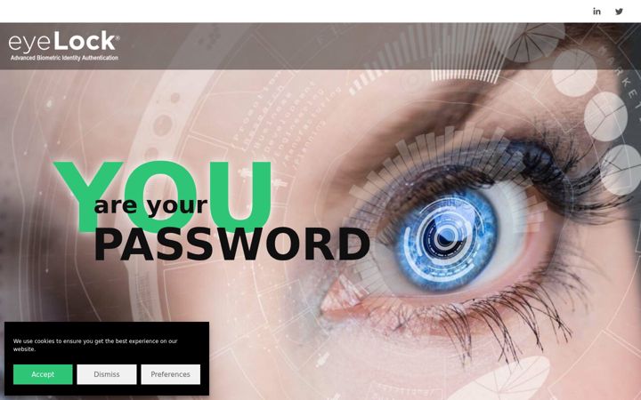 Screenshot of eyelock.com