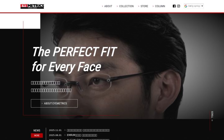 Screenshot of eyemetrics.co.jp