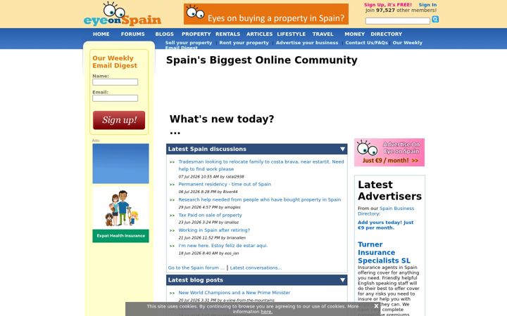 Screenshot of eyeonspain.com