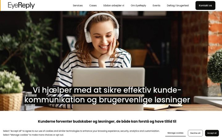 Screenshot of eyereply.com