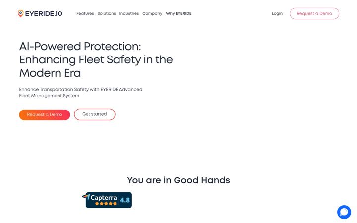 Captură de ecran a eyeride.io