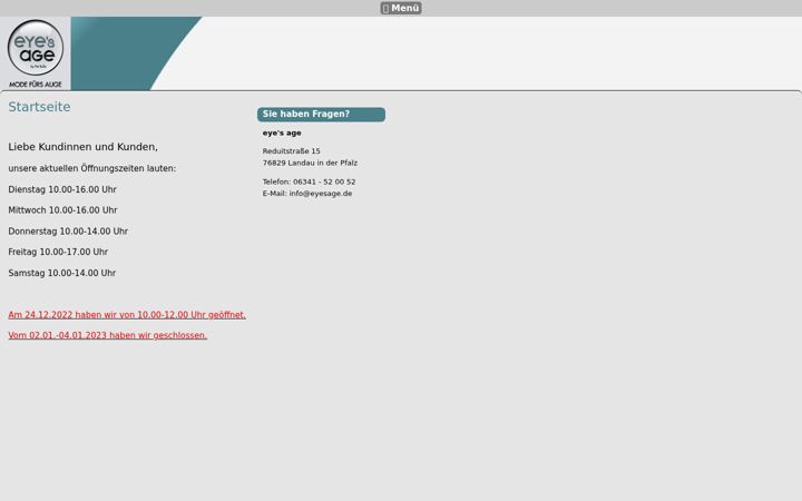 Screenshot of eyesage.de
