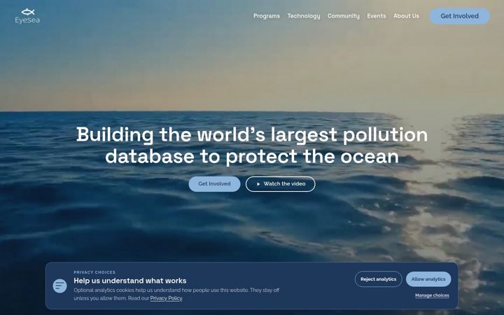 Screenshot of eyesea.org