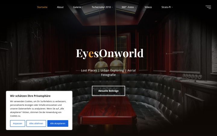 Captură de ecran a eyesonworld.de