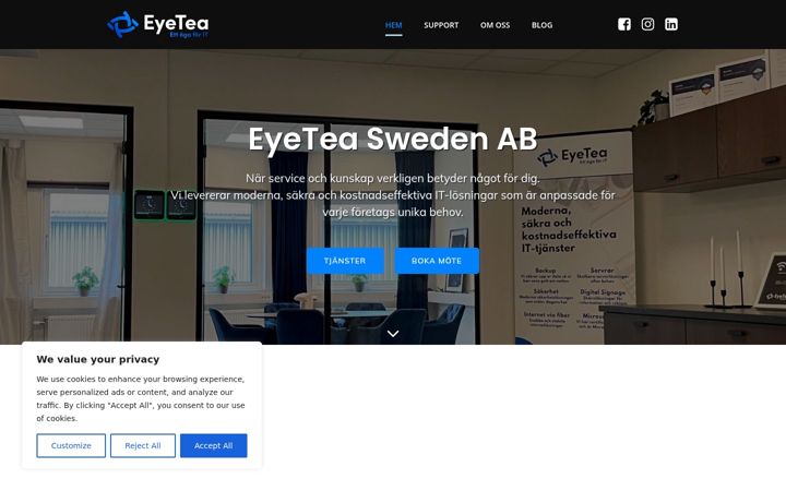 Screenshot of eyetea.se
