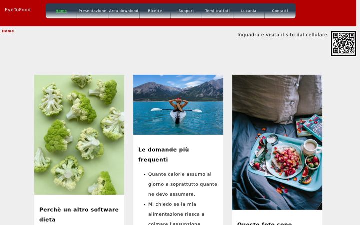 Screenshot of eyetofood.it