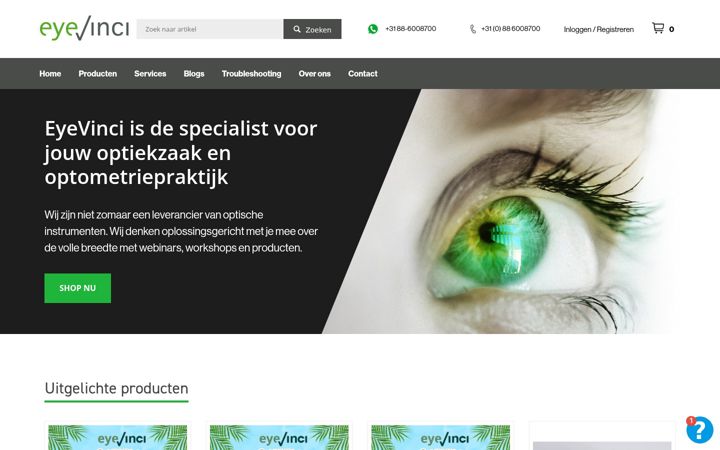 Screenshot of eyevinci.nl