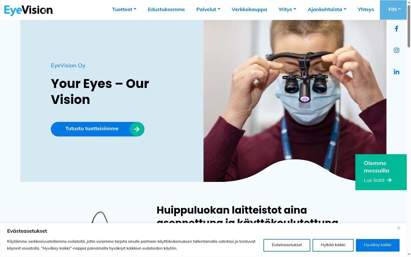 Sutikimo reklamjuostės, rodytos prieš bet kokią sąveiką, ekrano kopija