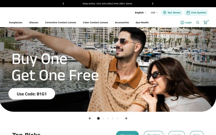 Screenshot of eyewa.com