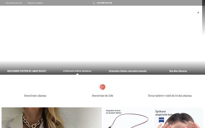 Screenshot of eyewear.sk