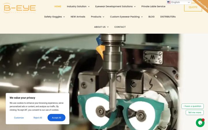 Screenshot of eyewearbeyond.com