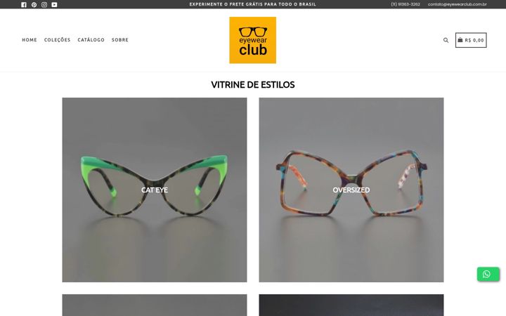 Screenshot of eyewearclub.com.br