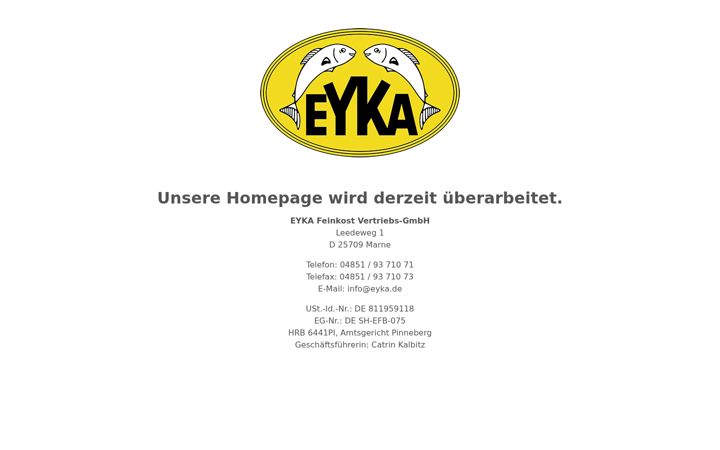 Екранна снимка на eyka.de