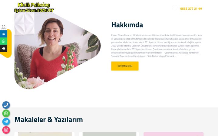Ekrānuzņēmums no eylemguvenbozkurt.com.tr