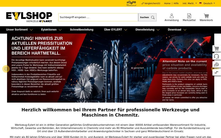Screenshot of eylert.de