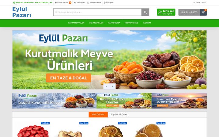 Screenshot of eylulpazari.com