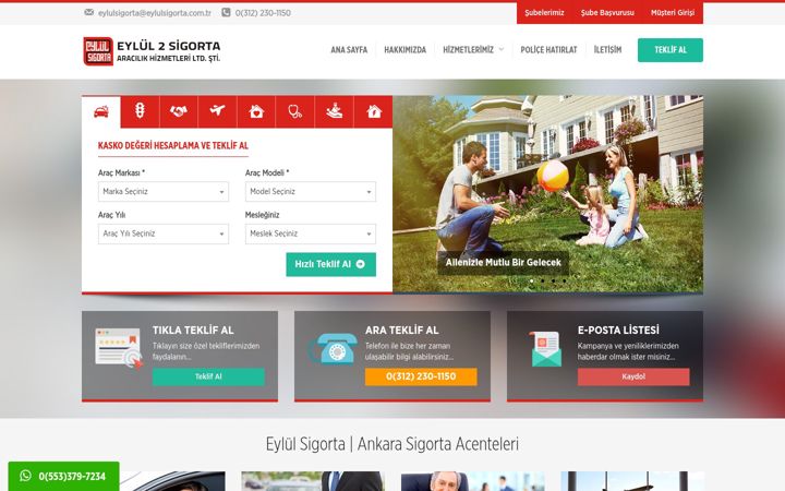 Ekrānuzņēmums no eylulsigorta.com.tr