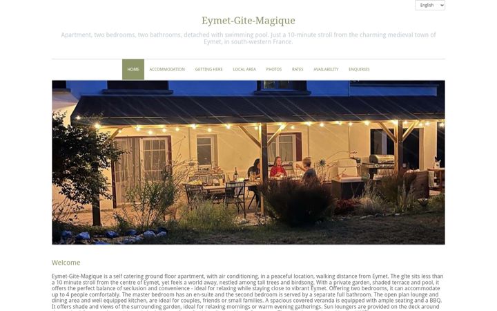 Screenshot of eymet-gite-magique.com