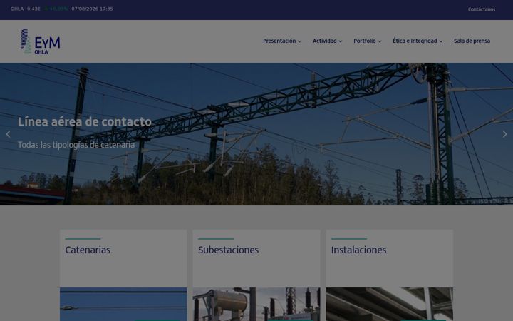 Screenshot of eyminstalaciones.es