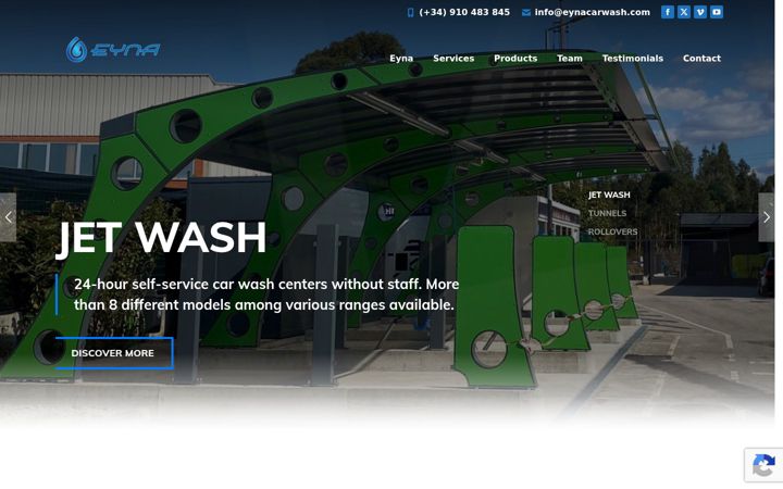 Screenshot of eynacarwash.com