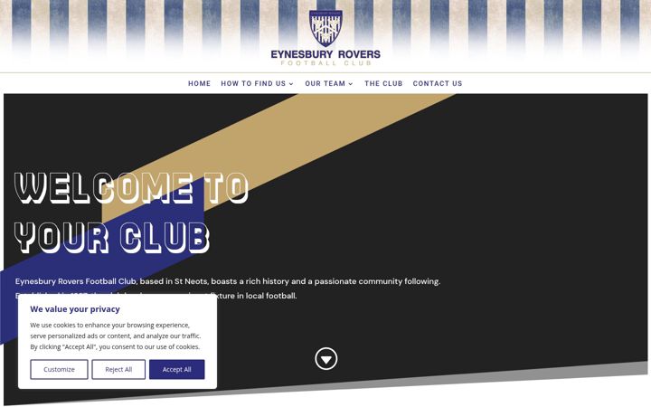 Screenshot of eynesburyrovers.com