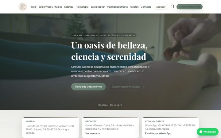 Screenshot of eyraspa.com