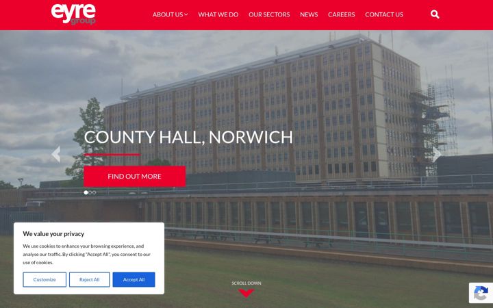 Screenshot of eyregroup.co.uk