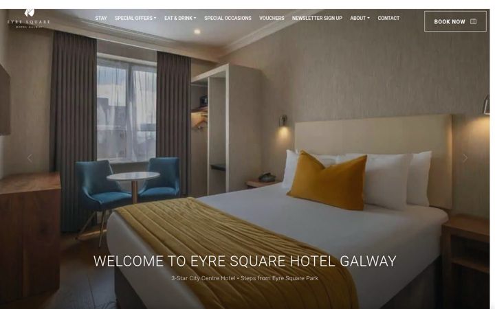 Screenshot of eyresquarehotel.com
