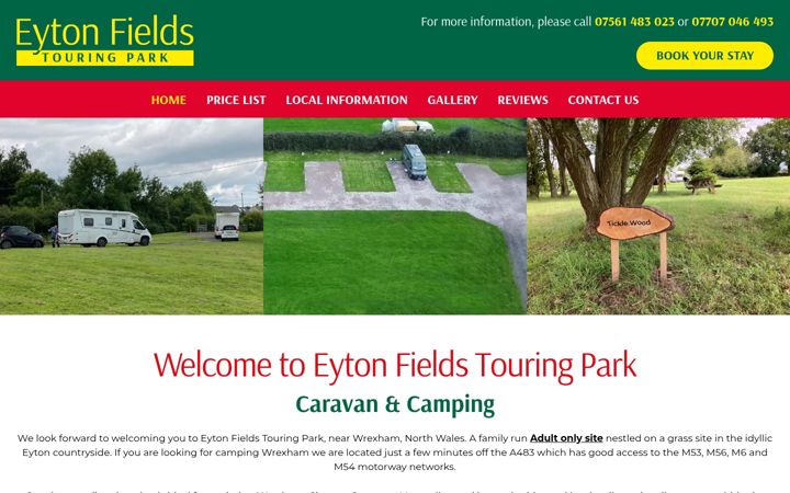 Screenshot of eytonfields.co.uk