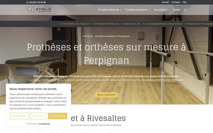 Screenshot of eyvalis.com