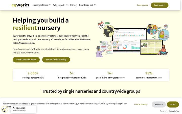 Screenshot of eyworks.co.uk