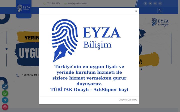 Screenshot of eyzaeimza.com