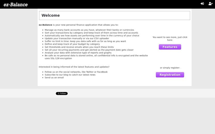 Skärmbild av ez-balance.net