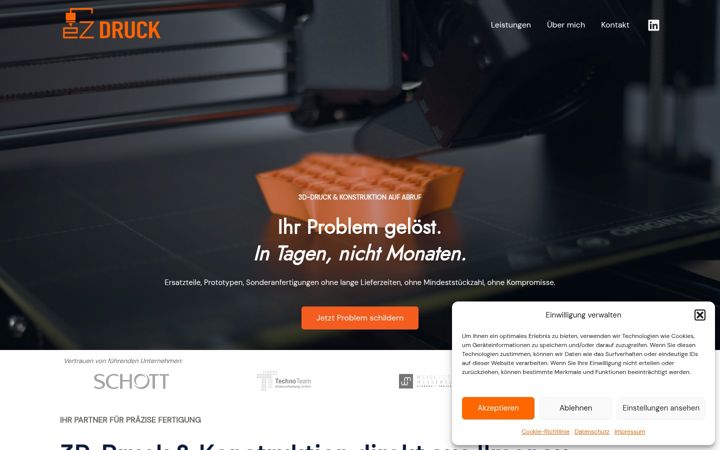 Screenshot of ez-druck.de