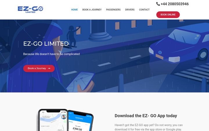 Screenshot stránky ez-go.co.uk