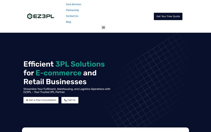 Screenshot stránky ez3pl.co.uk