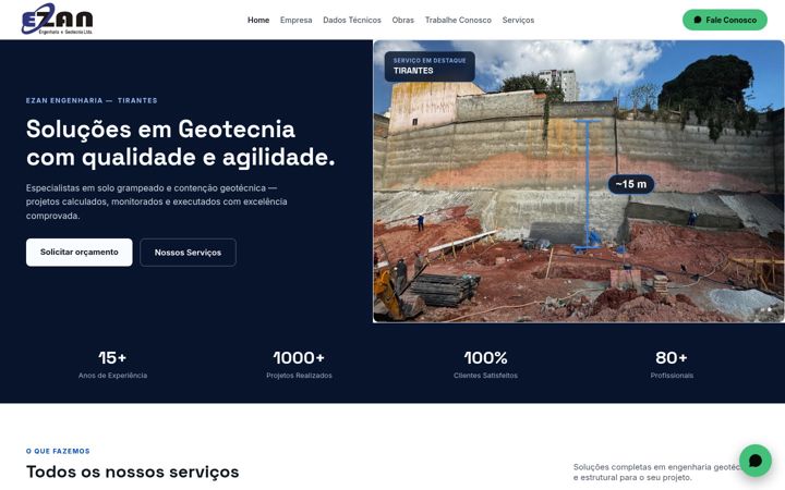 Screenshot of ezanengenharia.com.br