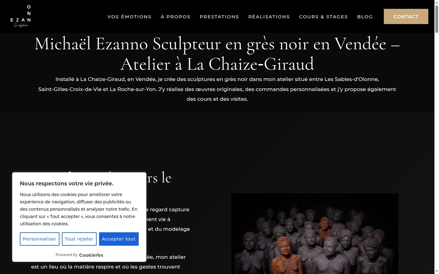 Screenshot des Einwilligungsbanners vor jeglicher Interaktion