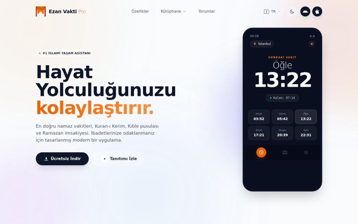 Screenshot of ezanvaktipro.com