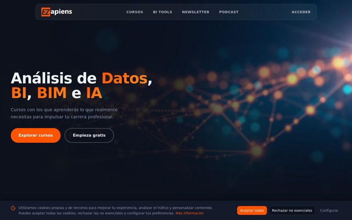 Screenshot of ezapiens.com
