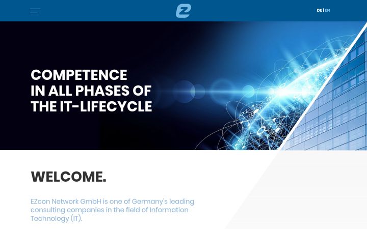 Screenshot von ezcon.de