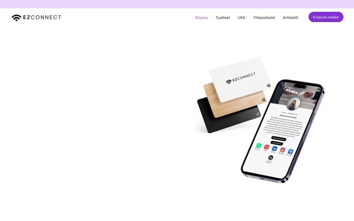 Skärmbild av ezconnect.fi