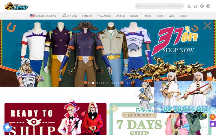 Screenshot of ezcosplay.com